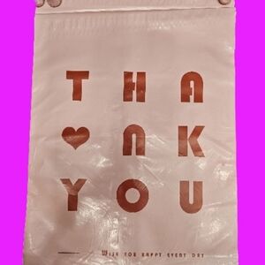 Ten 10x13 poly mailers thank you with heart